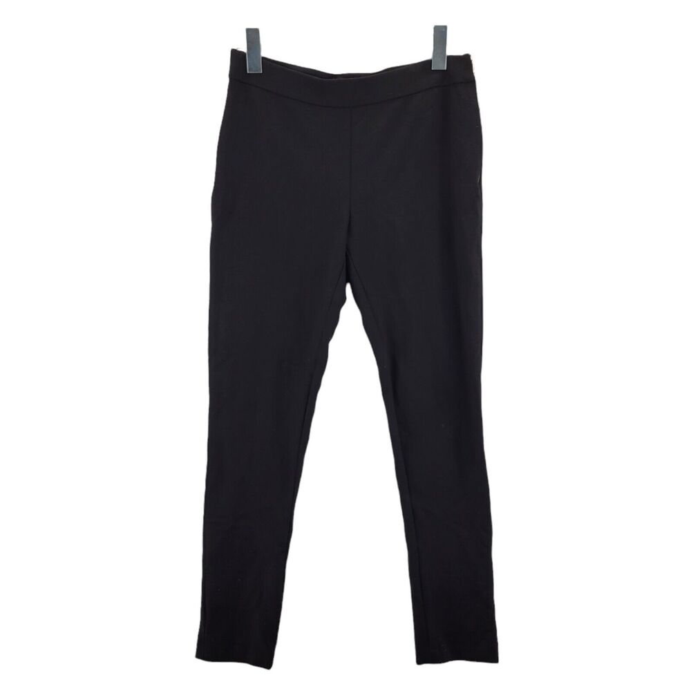Kate Spade Women's Stretch‎ Cropped Black Dress Pants Size 4 Gold Logo Zipper